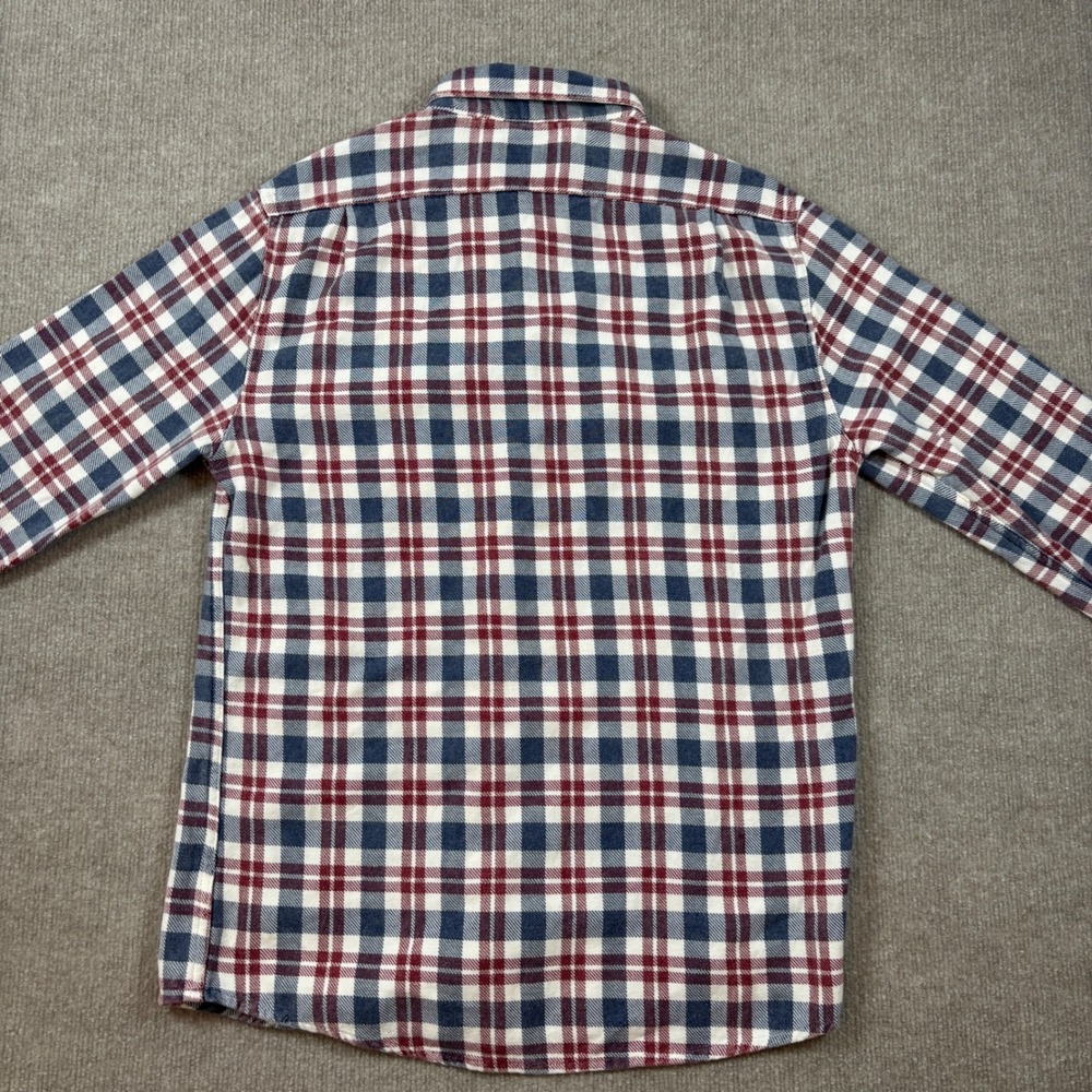 The Normal Brand Mountain Flannel Overshirt Mens Medium-T White Plaid Button Up - Picture 5 of 8